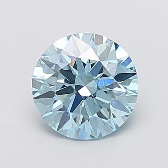 1.60 Ct. Fancy Vivid  Blue Round Lab Grown Diamond