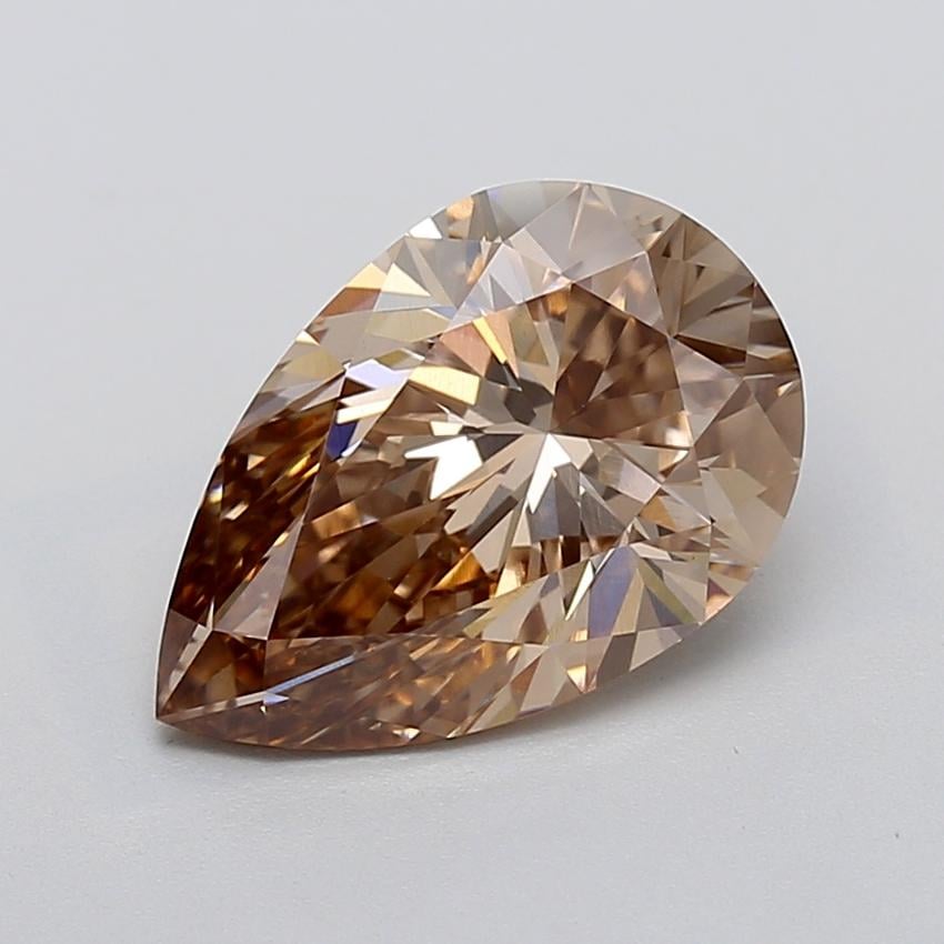 4.01 Ct. Fancy Light  Brown Pear Lab Grown Diamond