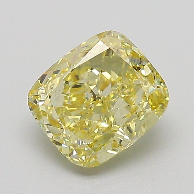 1.12 Ct. Fancy  Yellow Cushion Lab Grown Diamond