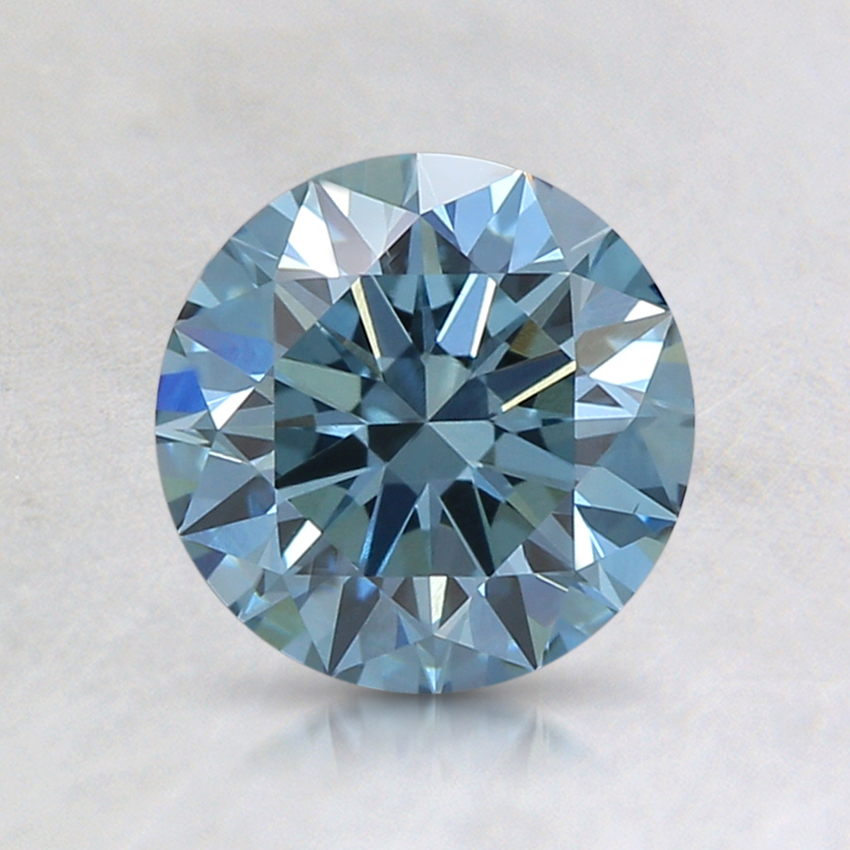 1.00 Ct. Fancy Greenish Blue Round Lab Created Diamond
