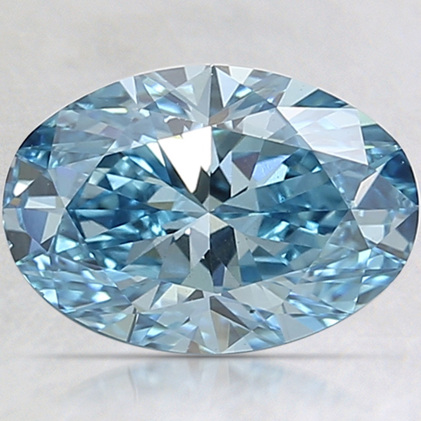 1.90 Ct. Fancy Vivid Blue Oval Lab Created Diamond