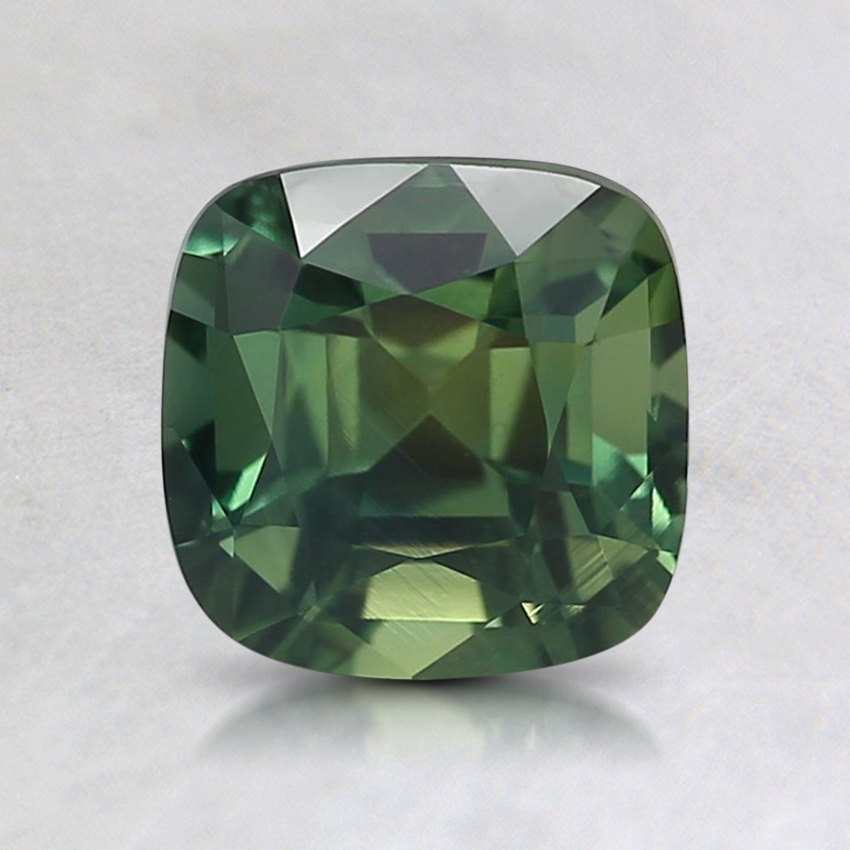 6.3mm Green Cushion Sapphire