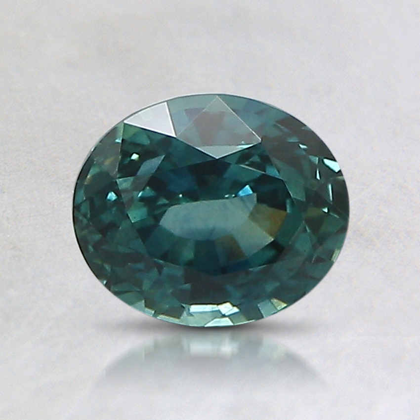 6.7x5.7mm Teal Oval Montana Sapphire