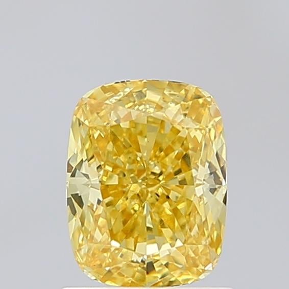 1.33 Ct. Fancy Vivid Yellow Cushion Lab Grown Diamond