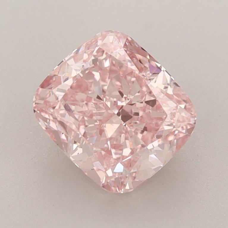 1.64 Ct. Fancy Vivid  Pink Cushion Lab Grown Diamond