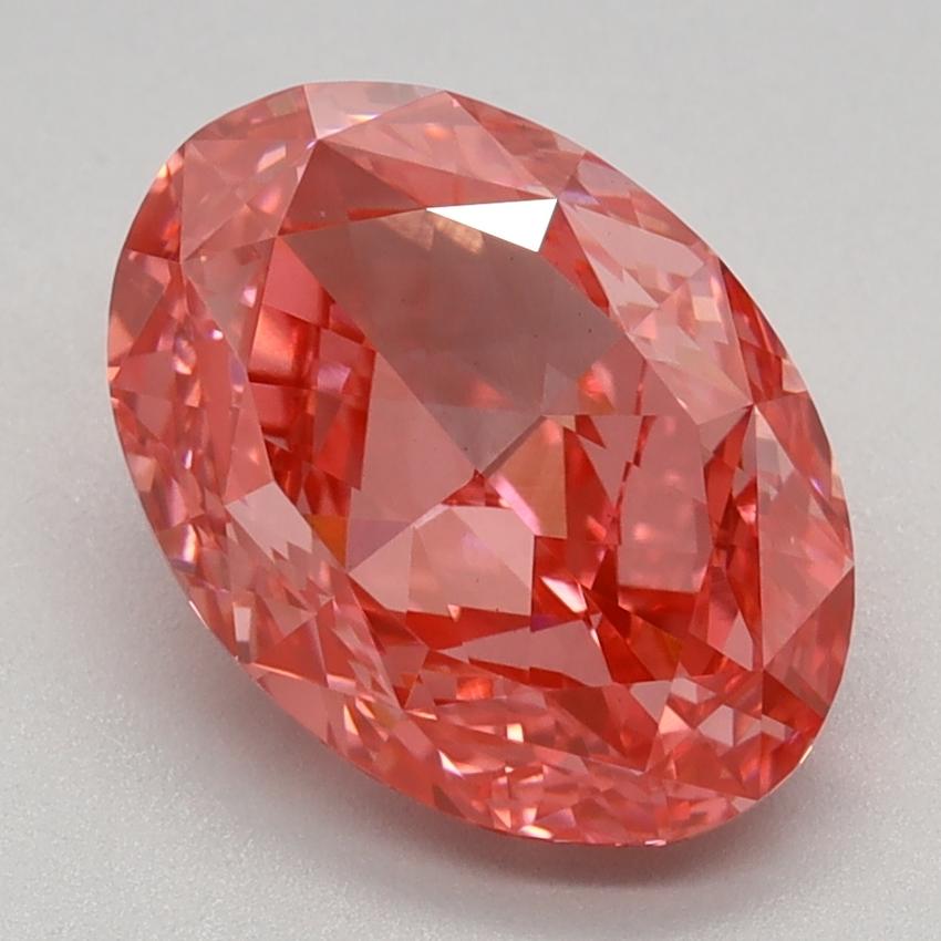 2.56 Ct. Fancy Vivid Pink Oval Lab Grown Diamond