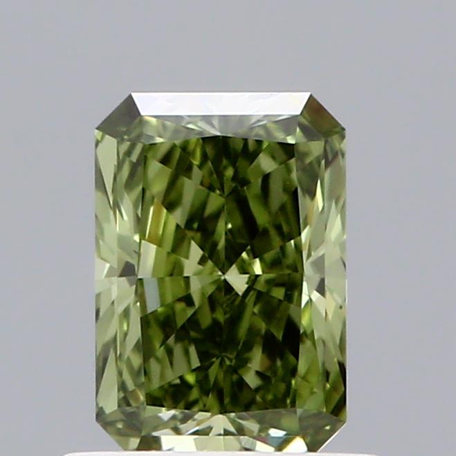 0.71 Ct. Fancy Vivid Green Radiant Lab Grown Diamond