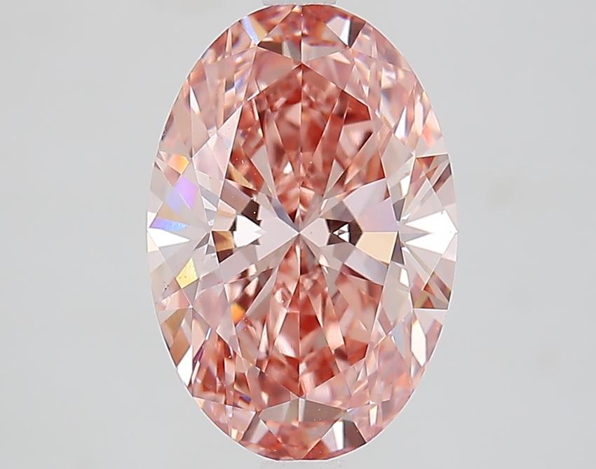 3.01 Ct. Fancy Vivid Pink Oval Lab Grown Diamond