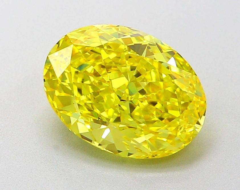2.06 Ct. Fancy Vivid Yellow Oval Lab Grown Diamond