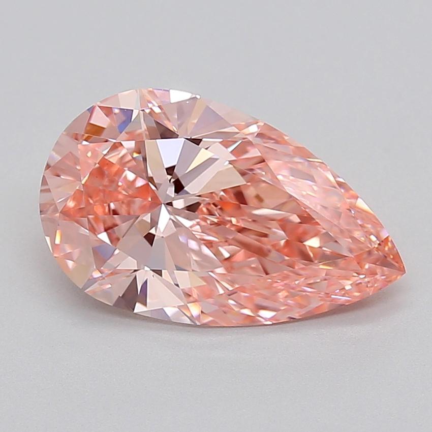 3.90 Ct. Fancy Vivid Pink Pear Lab Grown Diamond