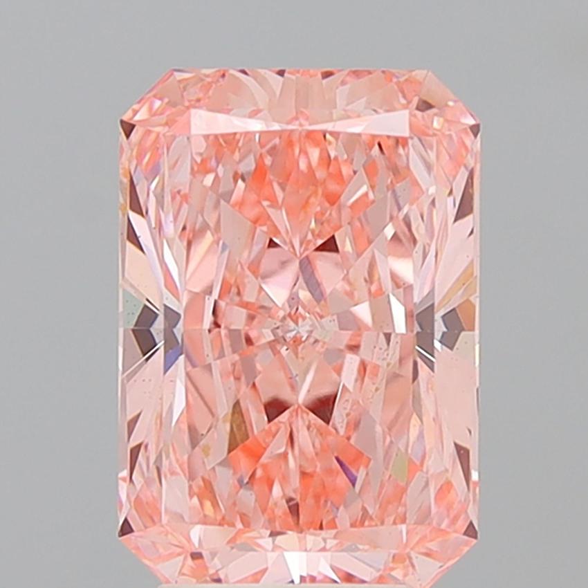 4.58 Ct. Fancy Vivid Pink Radiant Lab Grown Diamond