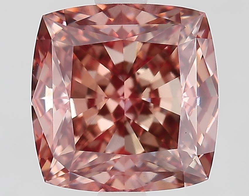 3.10 Ct. Fancy Vivid Pink Cushion Lab Grown Diamond