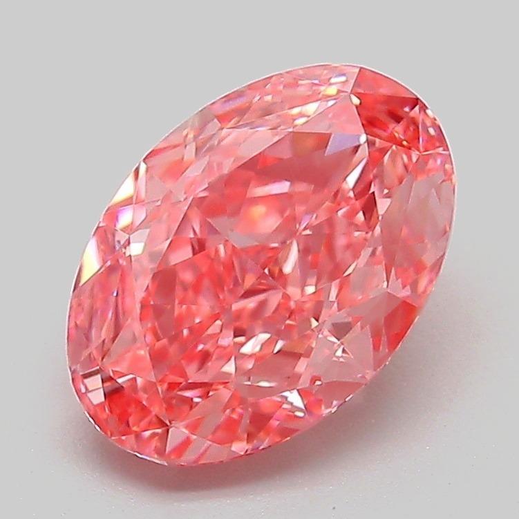 2.04 Ct. Fancy Vivid Pink Oval Lab Grown Diamond