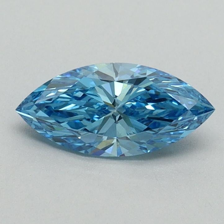 0.55 Ct. Fancy Vivid Blue Marquise Lab Grown Diamond