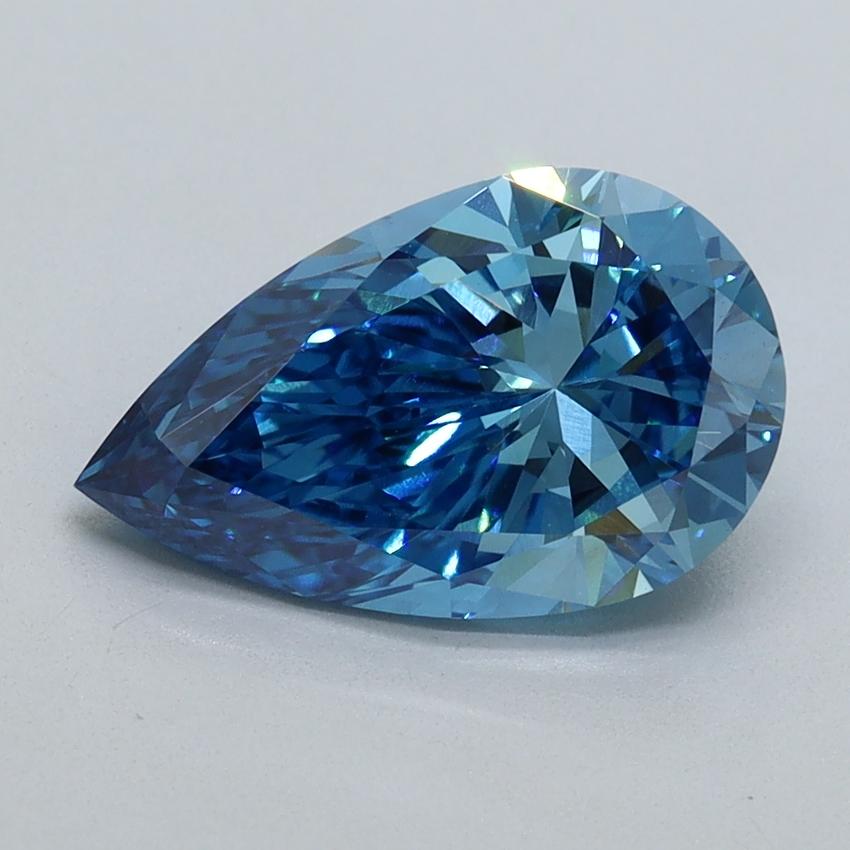 2.11 Ct. Fancy Vivid Blue Pear Lab Grown Diamond