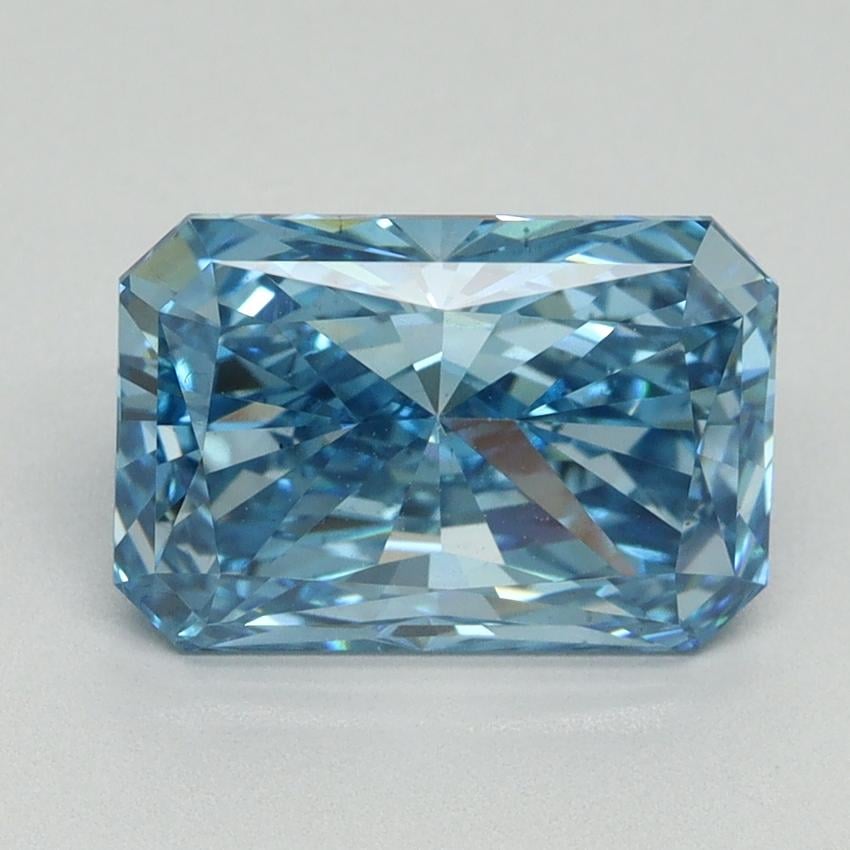 3.15 Ct. Fancy Vivid Blue Radiant Lab Grown Diamond