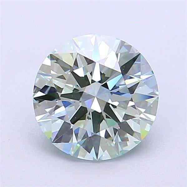1.36 Ct. Fancy Intense  Green Round Lab Grown Diamond
