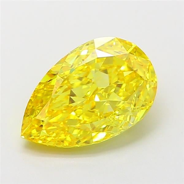 1.92 Ct. Fancy Vivid  Yellow Pear Lab Grown Diamond