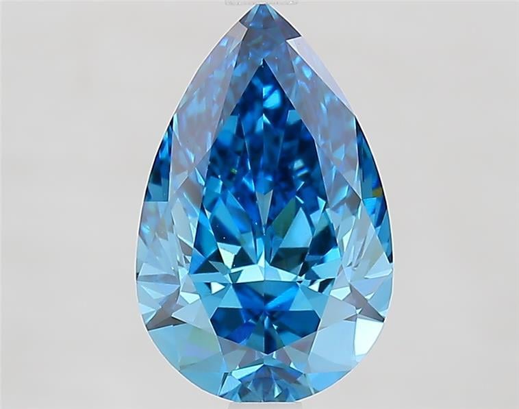 2.60 Ct. Fancy Vivid  Blue Pear Lab Grown Diamond