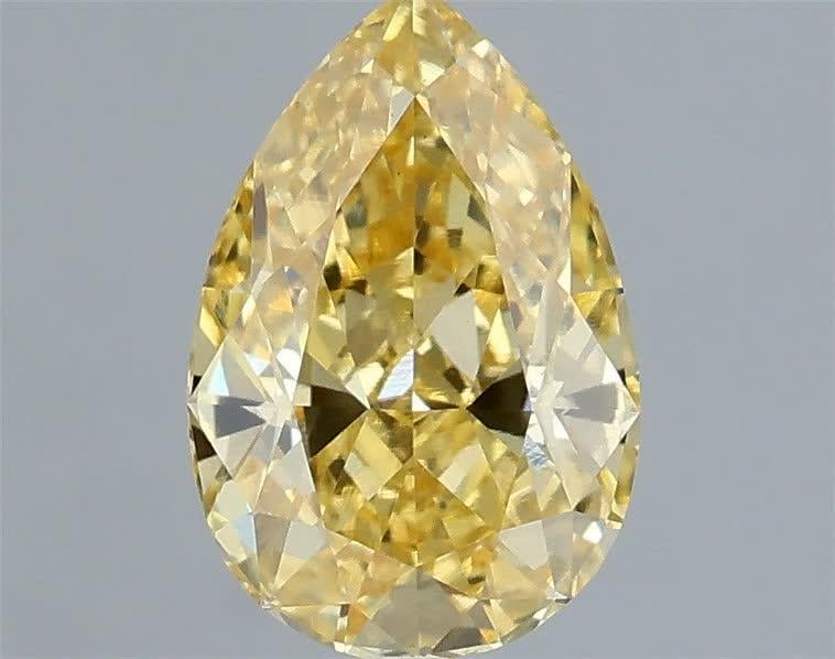 1.05 Ct. Fancy Vivid Yellow Pear Lab Grown Diamond