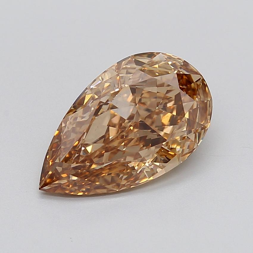 4.03 Ct. Fancy  Brown Pear Lab Grown Diamond