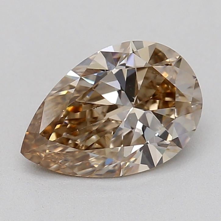 0.60 Ct. Very Light  Brown Pear Lab Grown Diamond