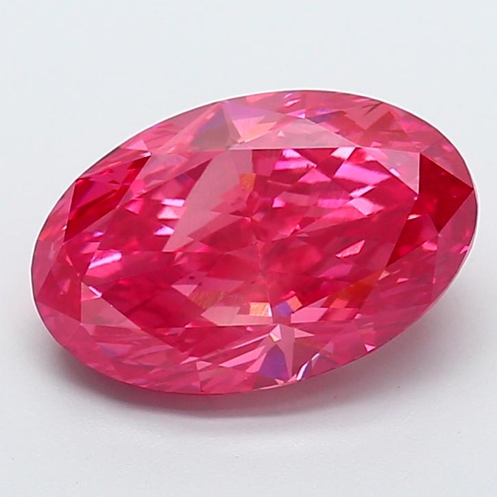 4.83 Ct. Fancy Vivid Pink Oval Lab Grown Diamond
