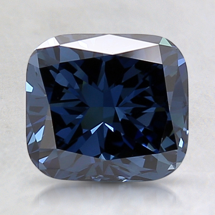 2.21 Ct. Fancy Deep Blue Cushion Lab Created Diamond