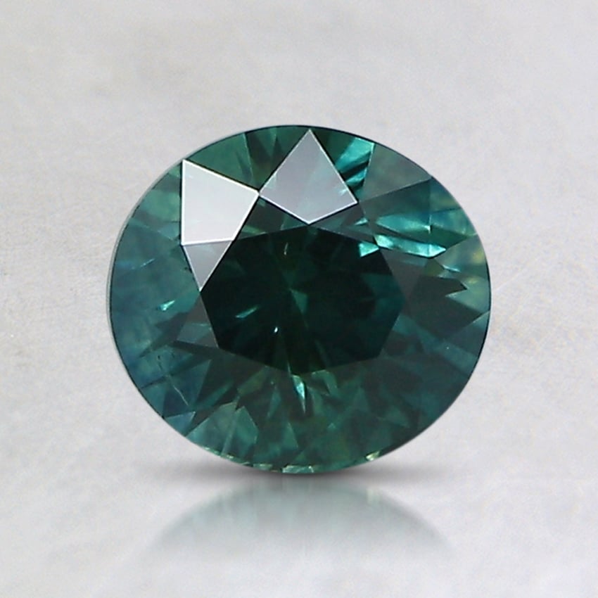 6.6x5.9mm Teal Oval Montana Sapphire
