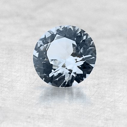 7.7mm White Round Sapphire