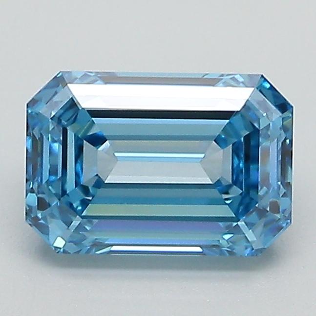 1.30 Ct. Fancy Vivid Blue Emerald Lab Grown Diamond