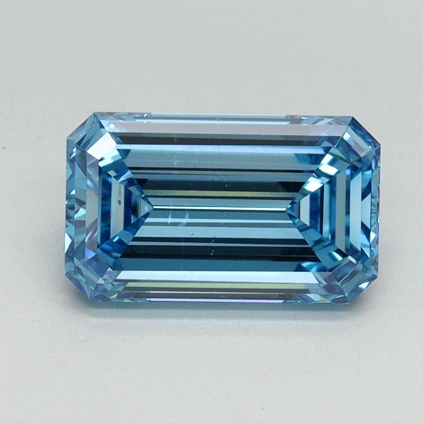 2.01 Ct. Fancy Vivid Blue Emerald Lab Grown Diamond