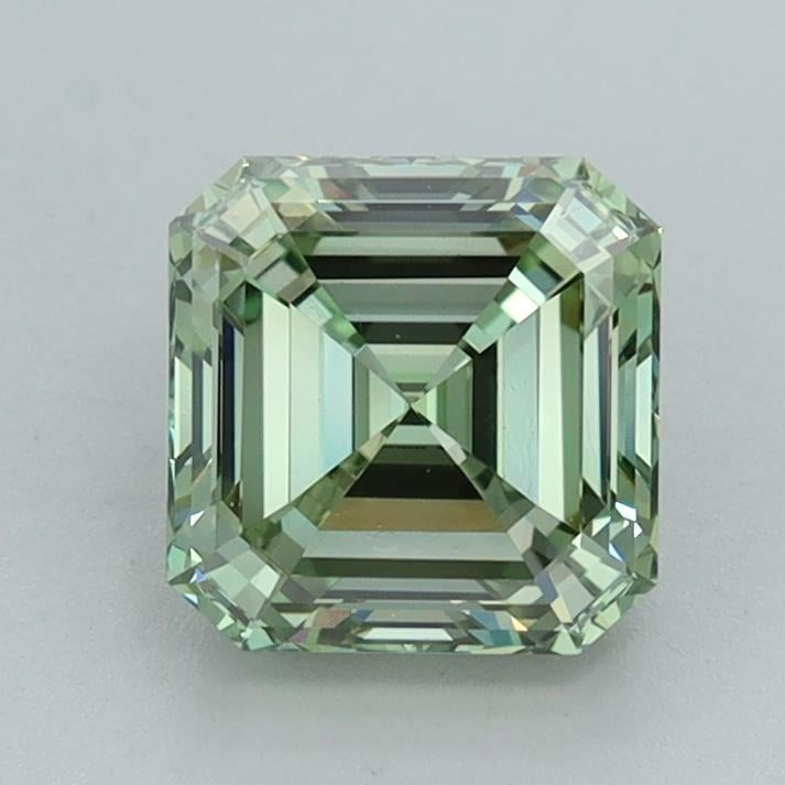 1.41 Ct. Fancy Vivid Green Asscher Lab Grown Diamond