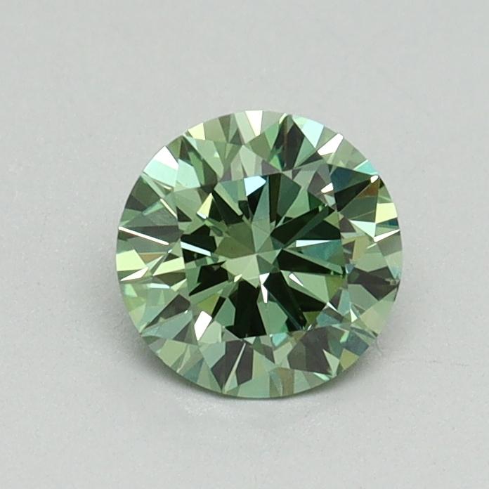 0.60 Ct. Fancy Vivid Green Round Lab Grown Diamond