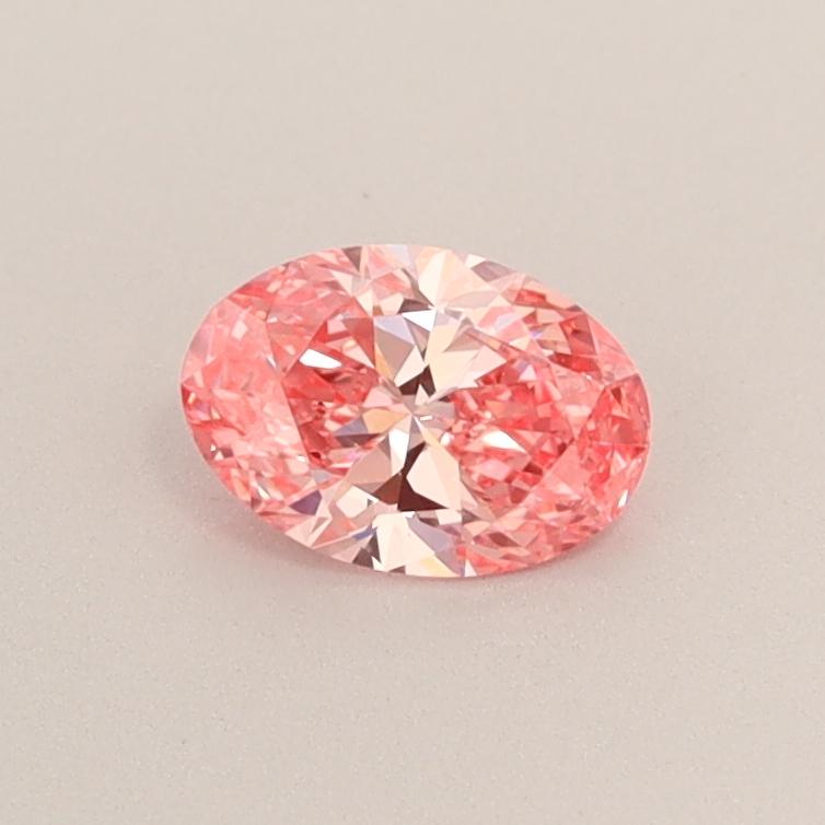 0.41 Ct. Fancy Vivid  Pink Oval Lab Grown Diamond