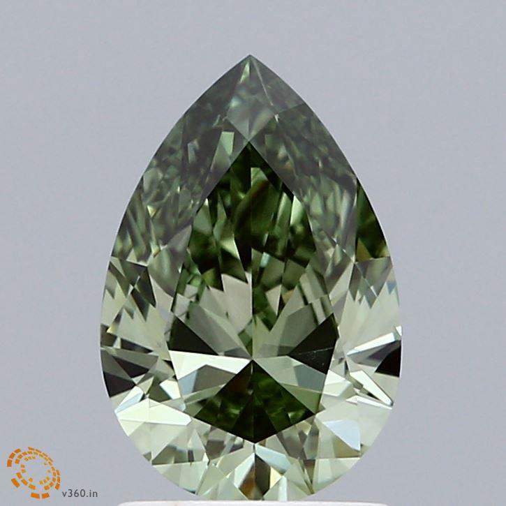 1.51 Ct. Fancy Vivid Green Pear Lab Grown Diamond