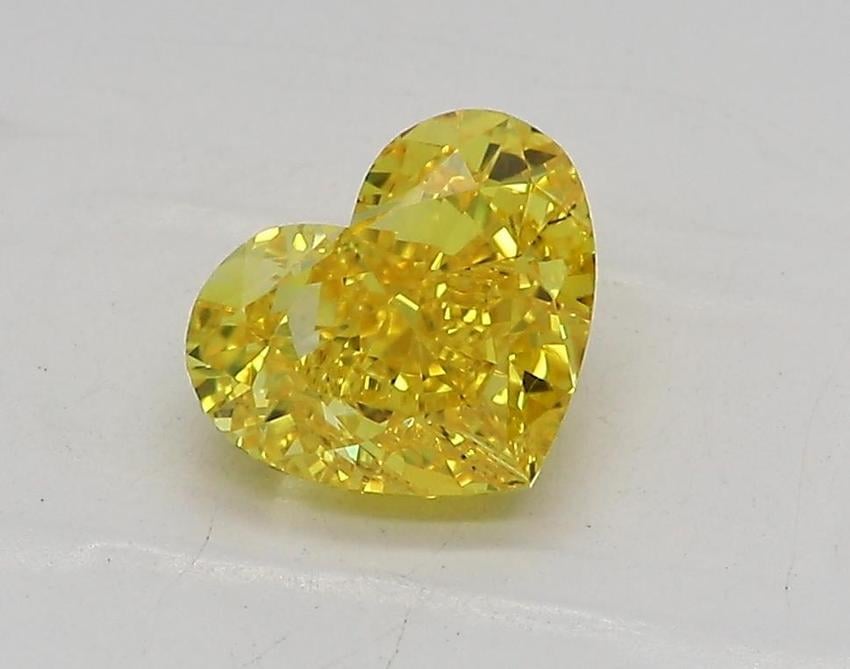 1.2 Ct. Fancy Vivid Yellow Heart Lab Grown Diamond