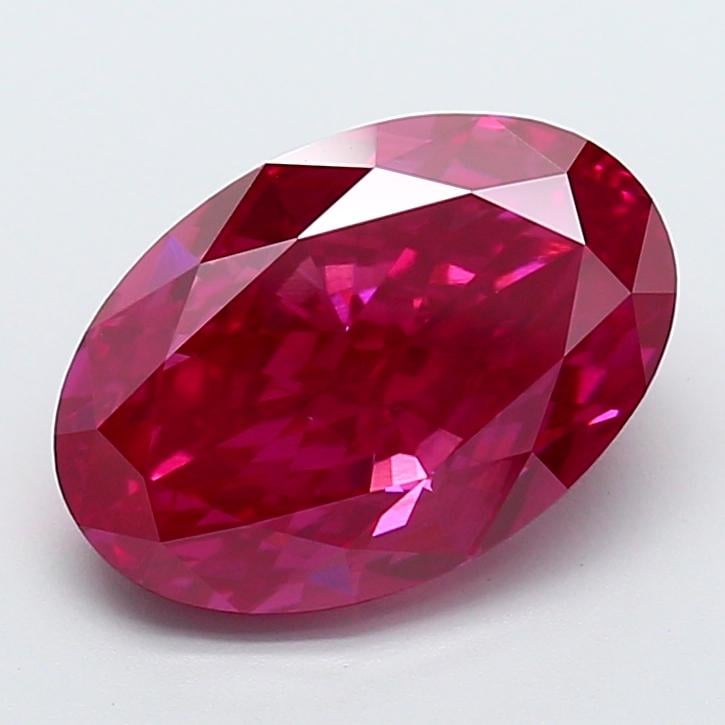 4.88 Ct. Fancy Vivid Pink Oval Lab Grown Diamond