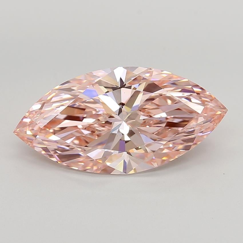 6.02 Ct. Fancy Vivid  Pink Marquise Lab Grown Diamond