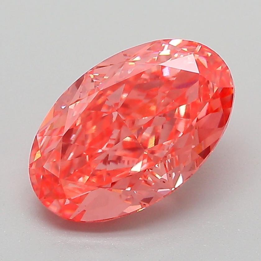 2.53 Ct. Fancy Vivid  Pink Oval Lab Grown Diamond