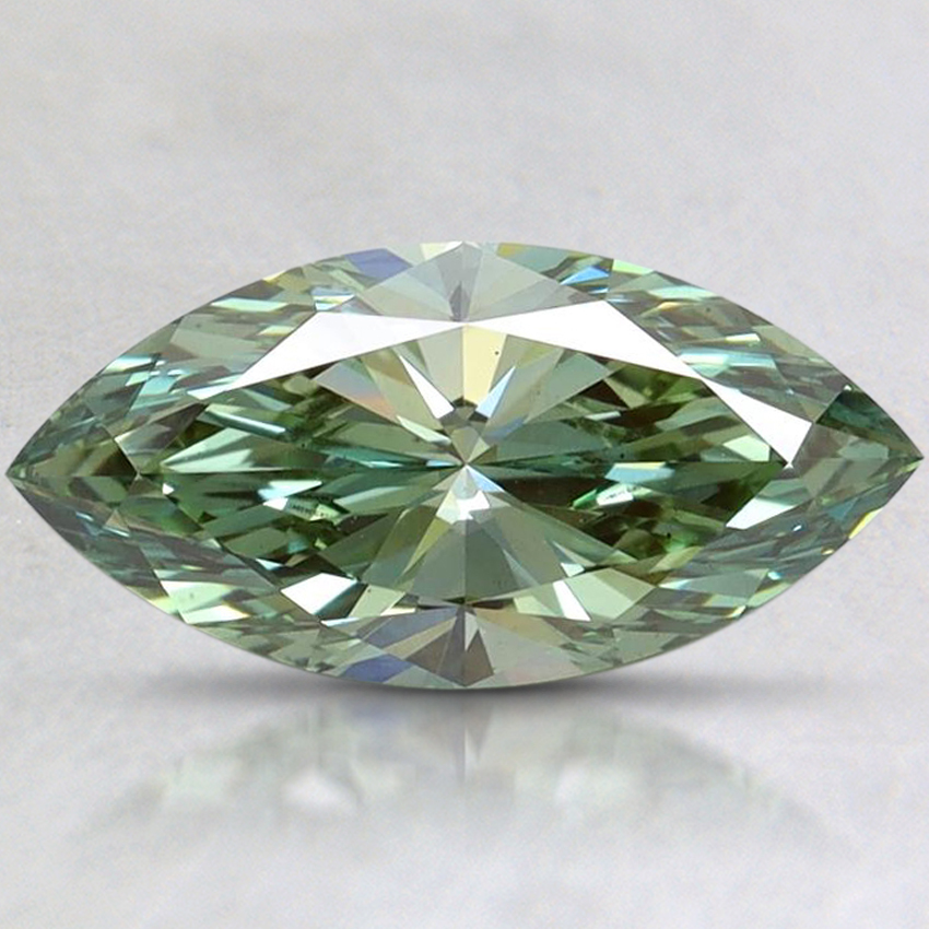 1.52 Ct. Fancy Vivid Pacific Green Marquise Lab Grown Diamond