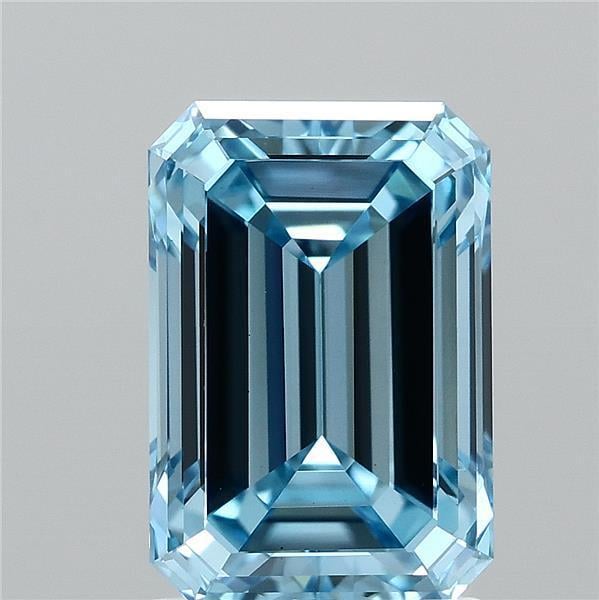 2.00 Ct. Fancy Vivid Blue Emerald Lab Grown Diamond