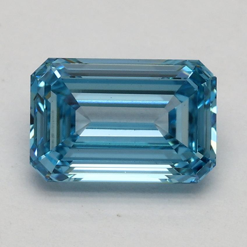 1.34 Ct. Fancy Vivid Blue Emerald Lab Grown Diamond