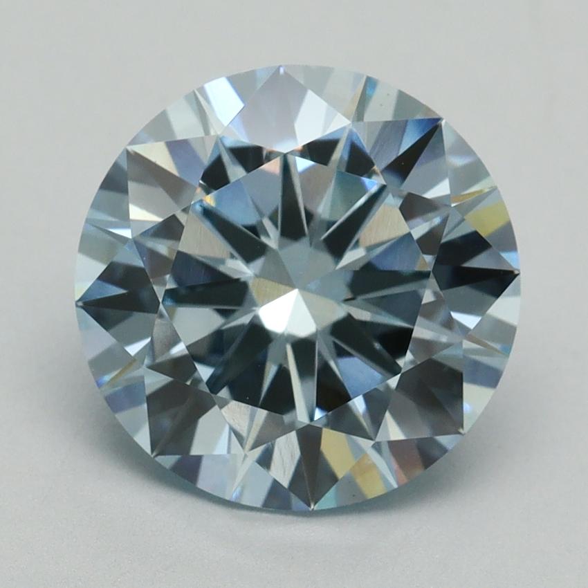 4.01 Ct. Fancy Intense Blue Round Lab Grown Diamond
