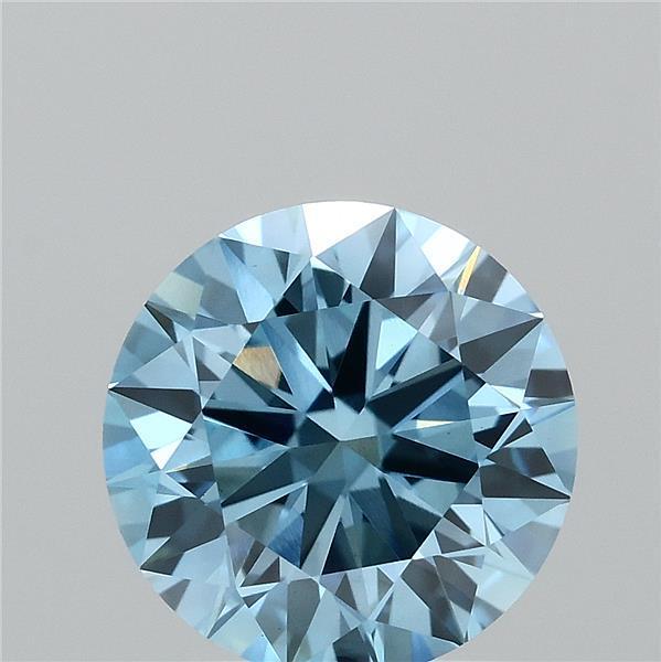1.52 Ct. Fancy Vivid  Blue Round Lab Grown Diamond