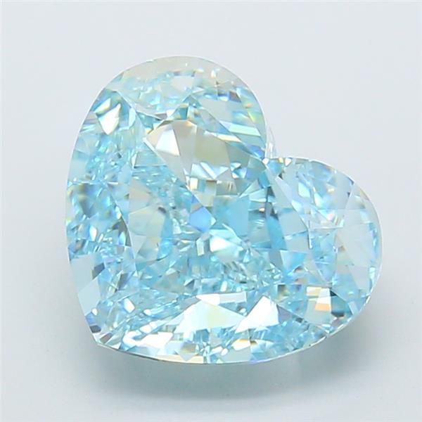 4.75 Ct. Fancy Vivid  Blue Heart Lab Grown Diamond