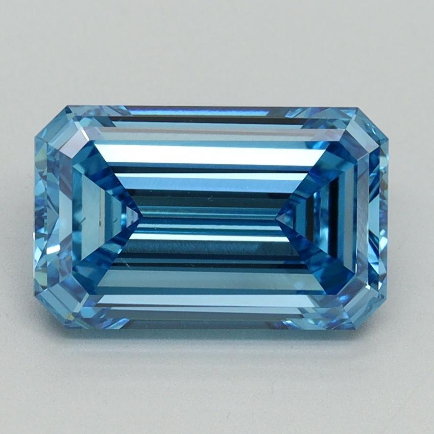 3.03 Ct. Fancy Vivid Blue Emerald Lab Grown Diamond