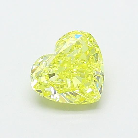 0.76 Ct. Fancy Intense Yellow Heart Lab Grown Diamond