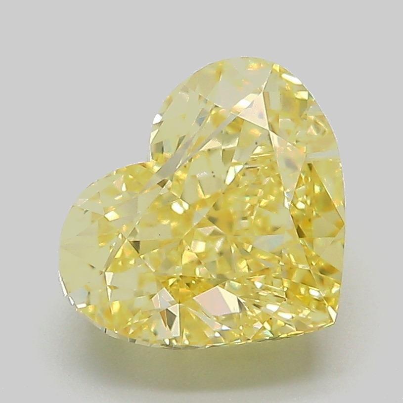 3.04 Ct. Fancy Intense Yellow Heart Lab Grown Diamond