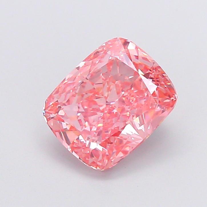 3.05 Ct. Fancy Vivid Pink Cushion Lab Grown Diamond